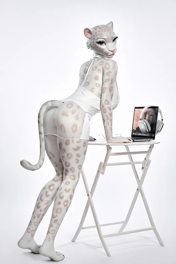165cm (5ft5) D-Cup Realistic Furry Silicone Sex Doll Velara, Movable Jaw | Moonvale Doll